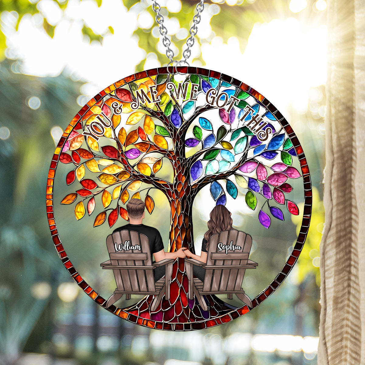 You And Me We Got This - Personalized Couple Window Hanging Suncatcher Ornament
