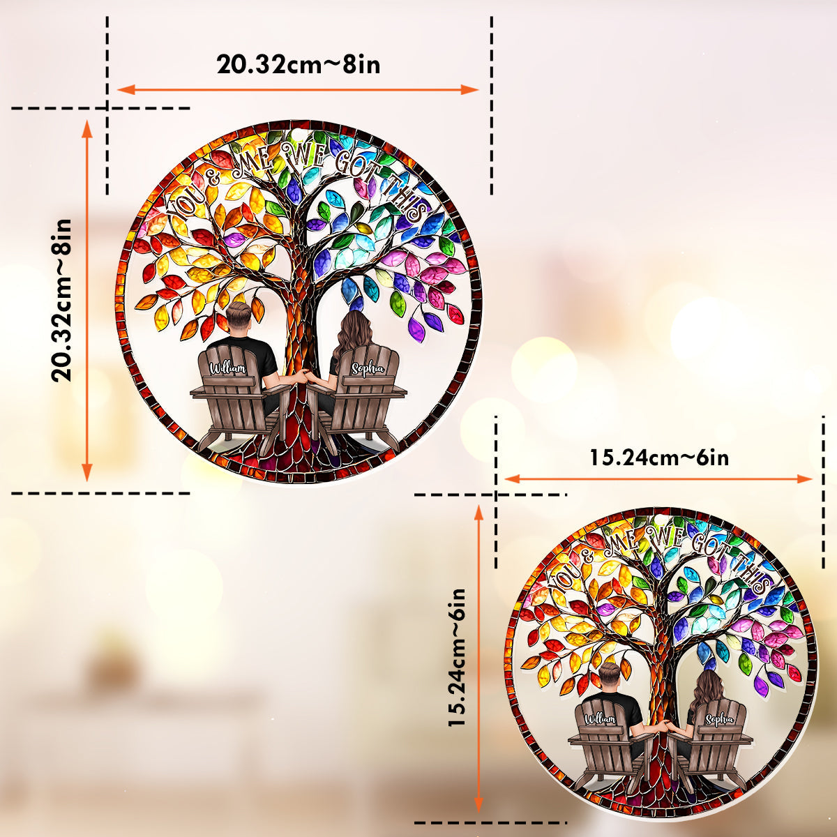 You And Me We Got This - Personalized Couple Window Hanging Suncatcher Ornament