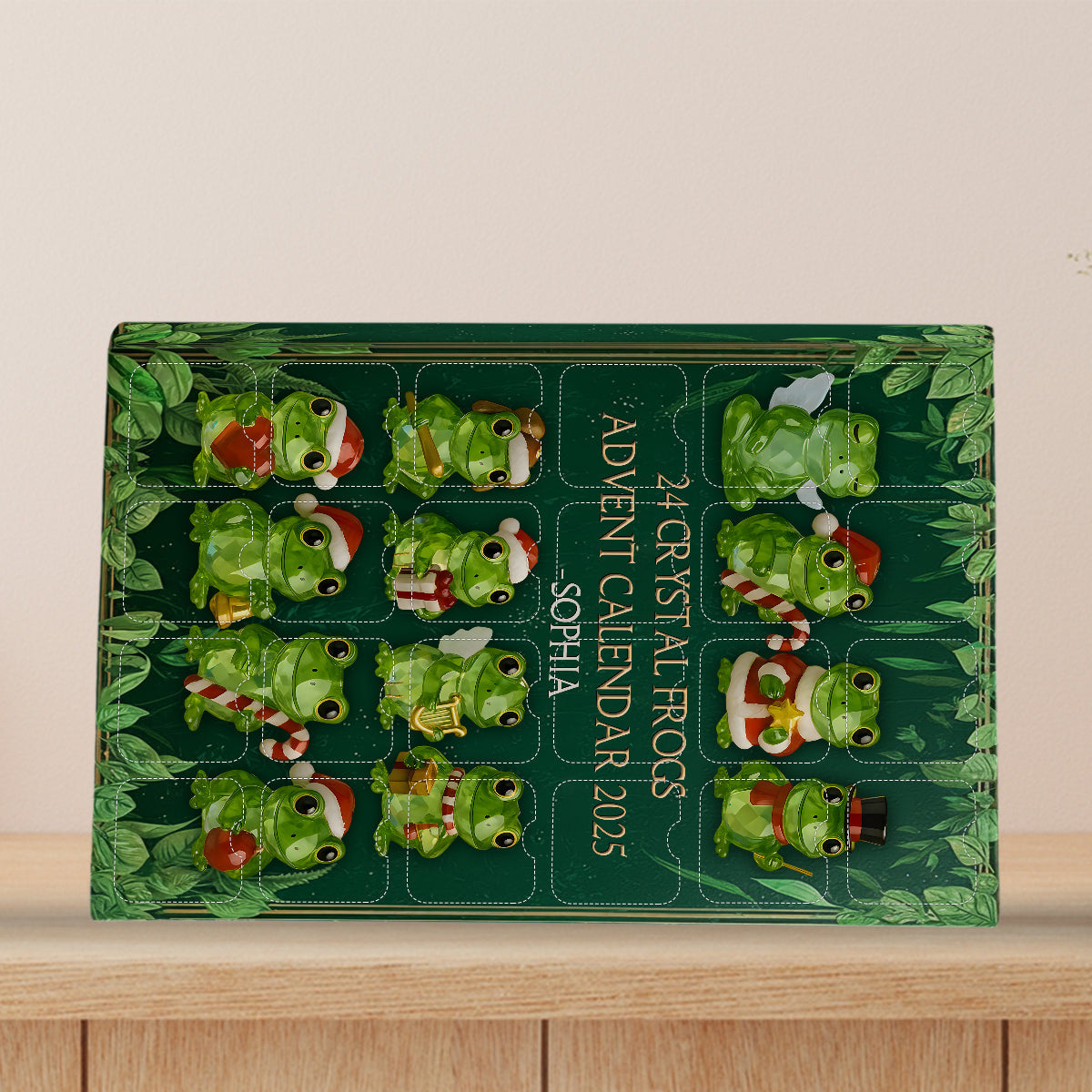 Frog Lovers - Personalized Frog Advent Calendar With Ornaments