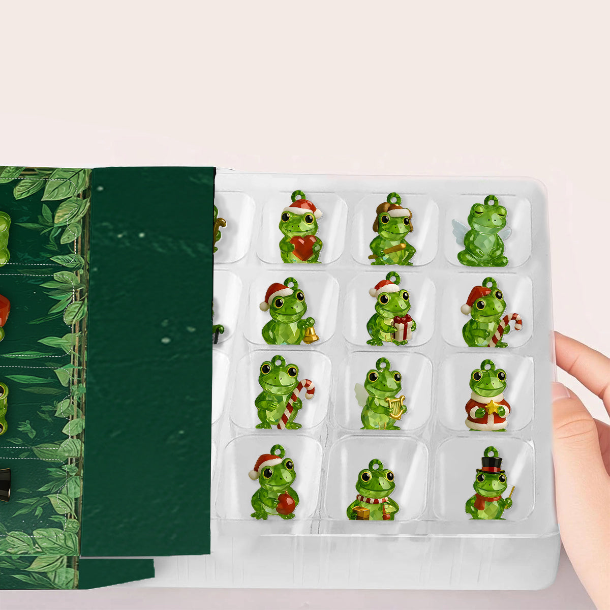 Frog Lovers - Personalized Frog Advent Calendar With Ornaments