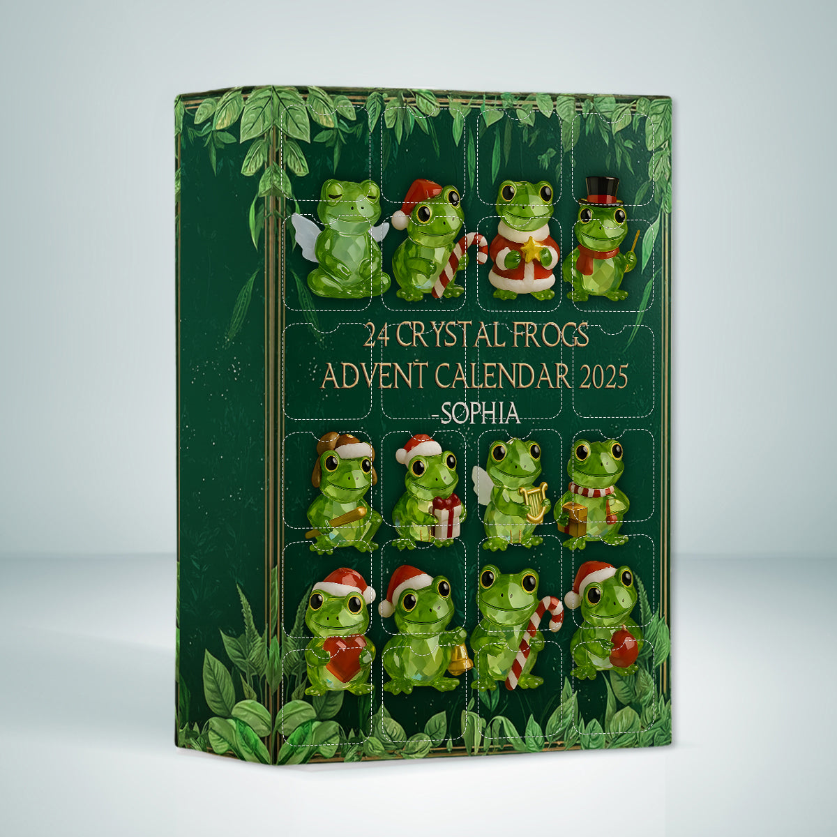 Frog Lovers - Personalized Frog Advent Calendar With Ornaments