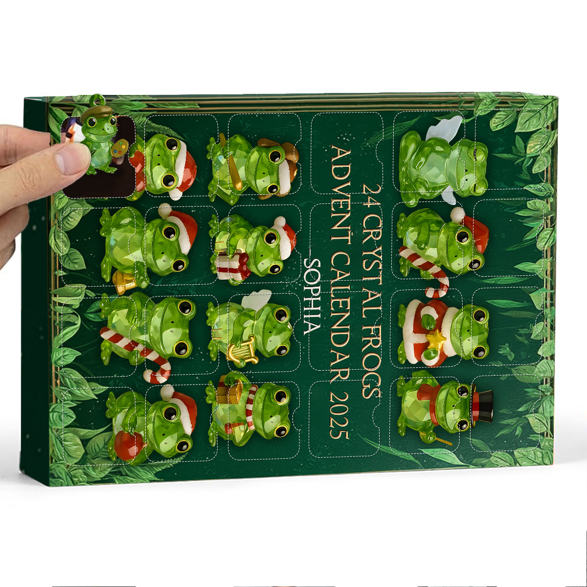 Frog Lovers - Personalized Frog Advent Calendar With Ornaments