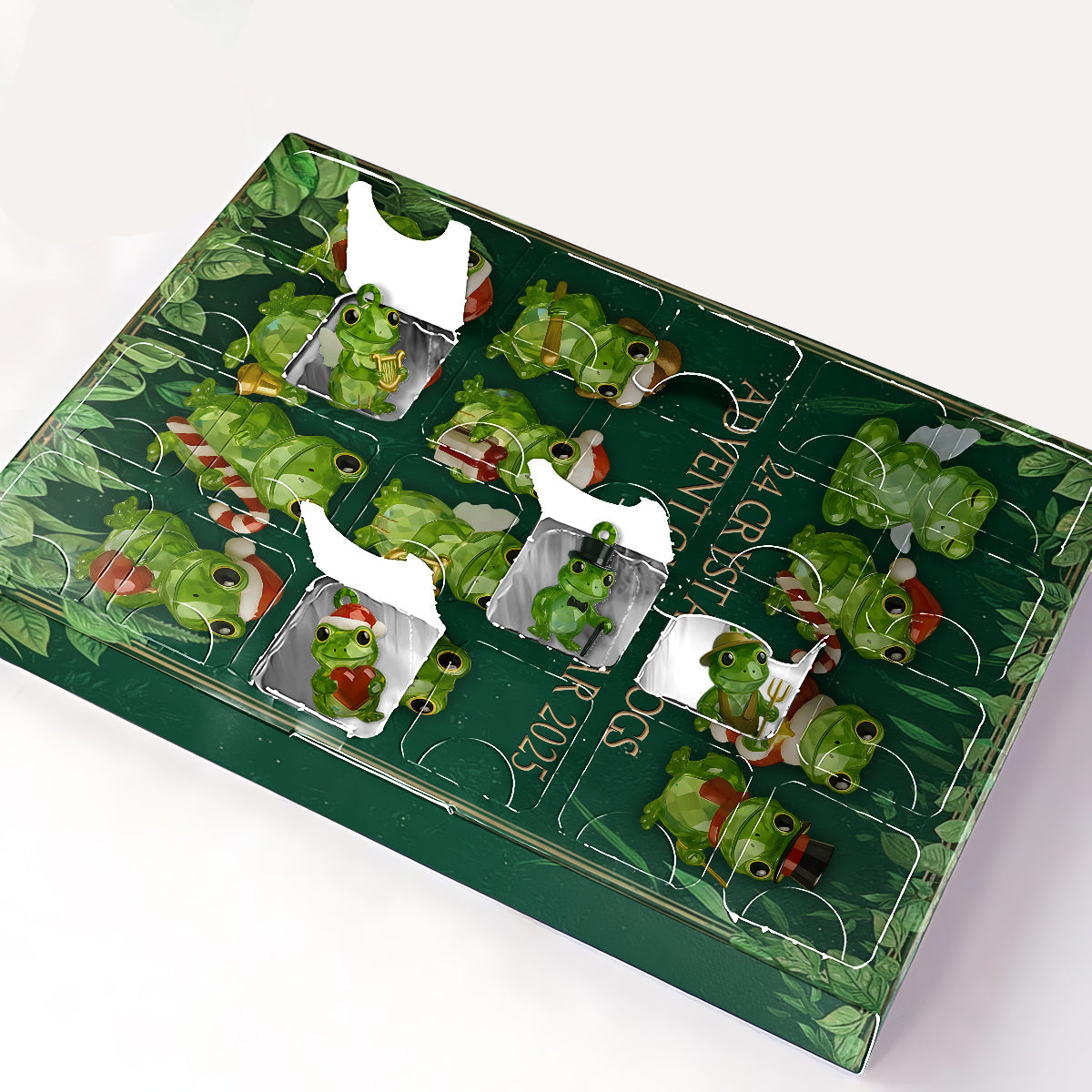 Frog Lovers - Personalized Frog Advent Calendar With Ornaments