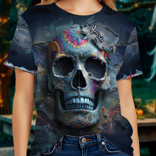 Sugar Skull - Personalized Skull All Over Shirt