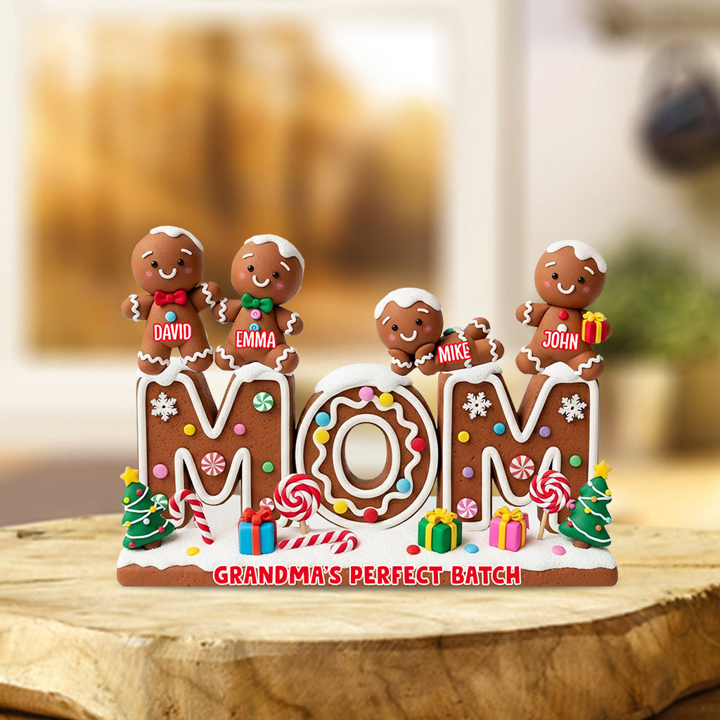 My Perfect Batch Christmas Gift For Mom, Grandma,... - Personalized Grandma Custom Shaped Acrylic Plaque