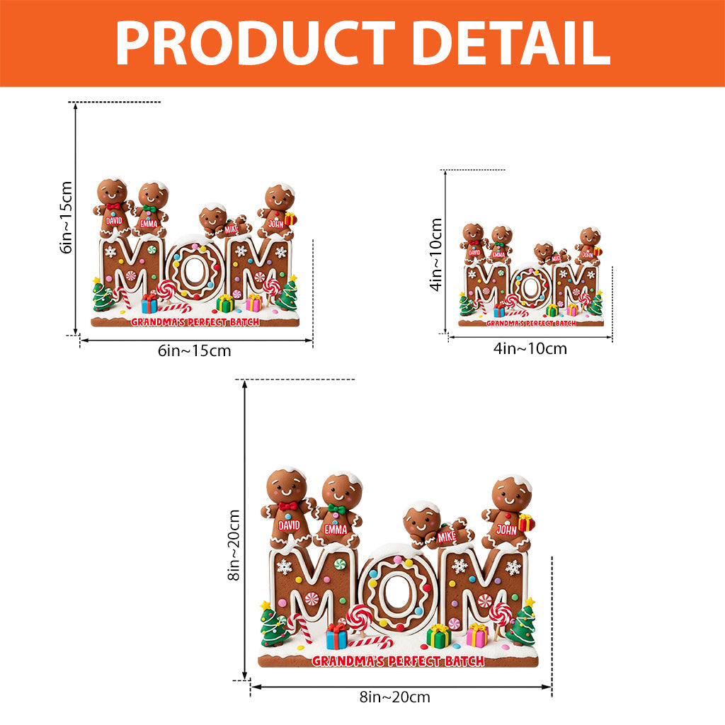 My Perfect Batch Christmas Gift For Mom, Grandma,... - Personalized Grandma Custom Shaped Acrylic Plaque