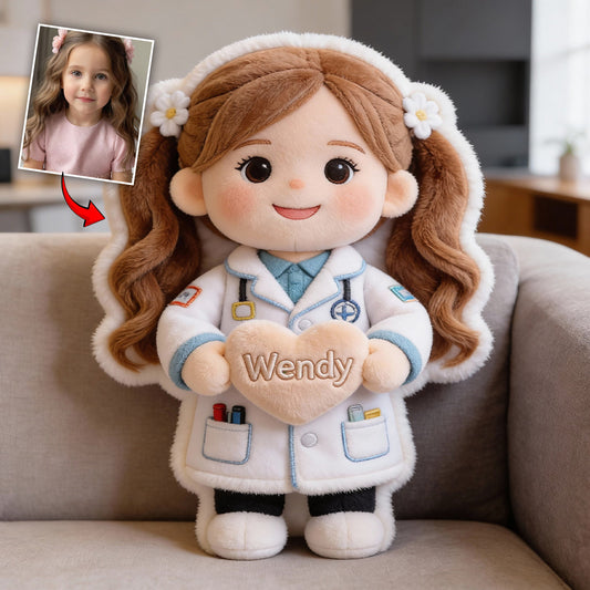 Individuell gestaltbares Kissen in Form eines Kinderkissens mit Kunstfellmotiv – Traumjob!