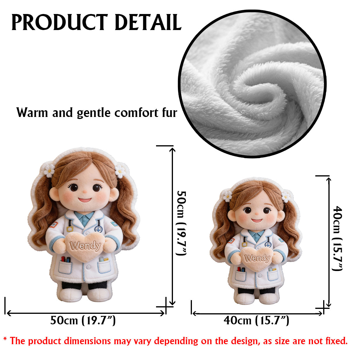 Custom Any Photo Dream job - Personalized Kid Faux Fur Shaped Pillow