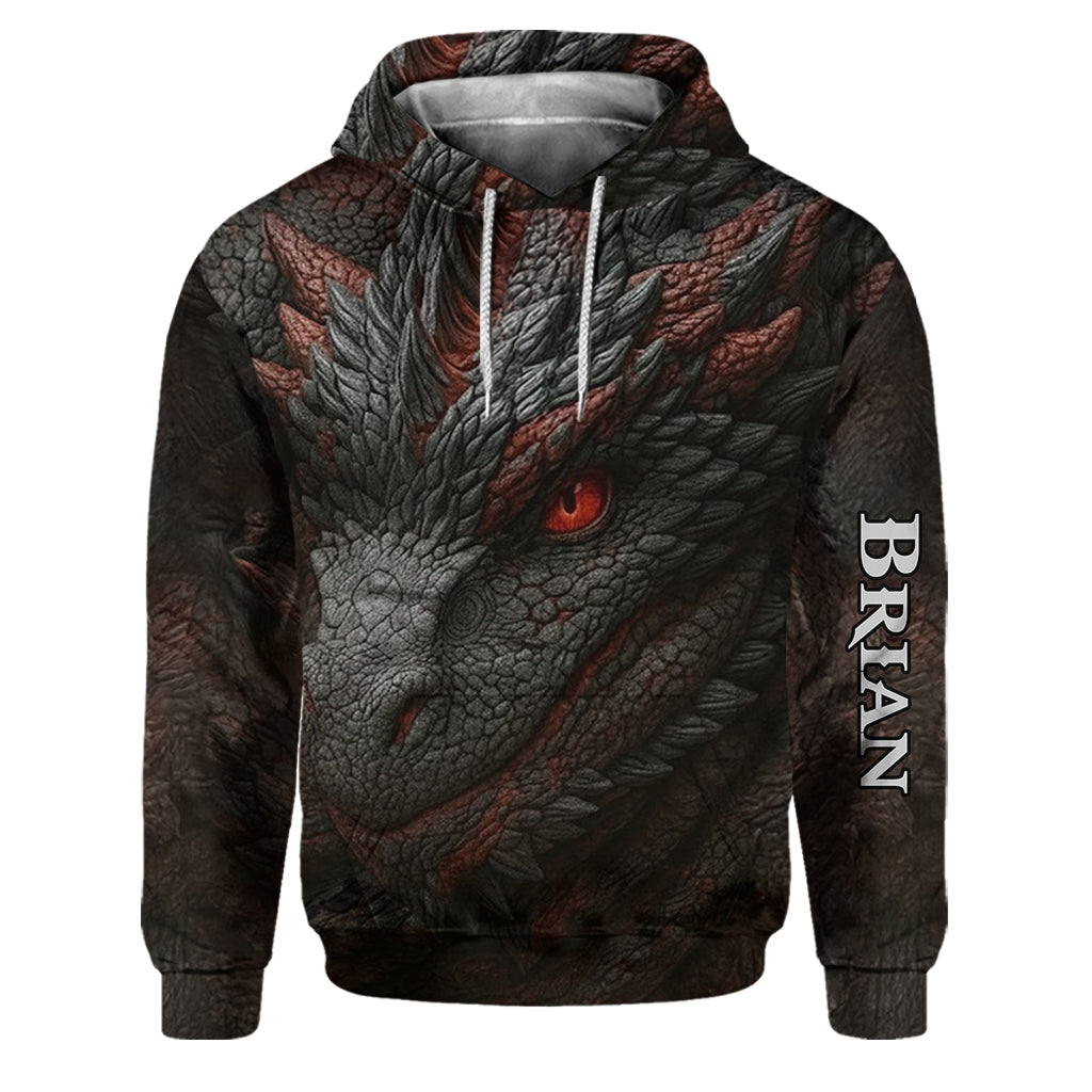 Cadeau pour les amoureux des dragons - Sweat à capuche et pantalon de survêtement personnalisés avec un dragon