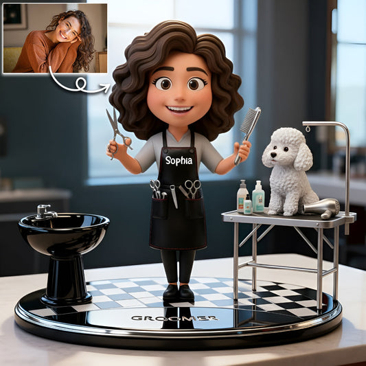 Groomers' Life - Personalized Dog Groomer Custom Shaped Acrylic Plaque