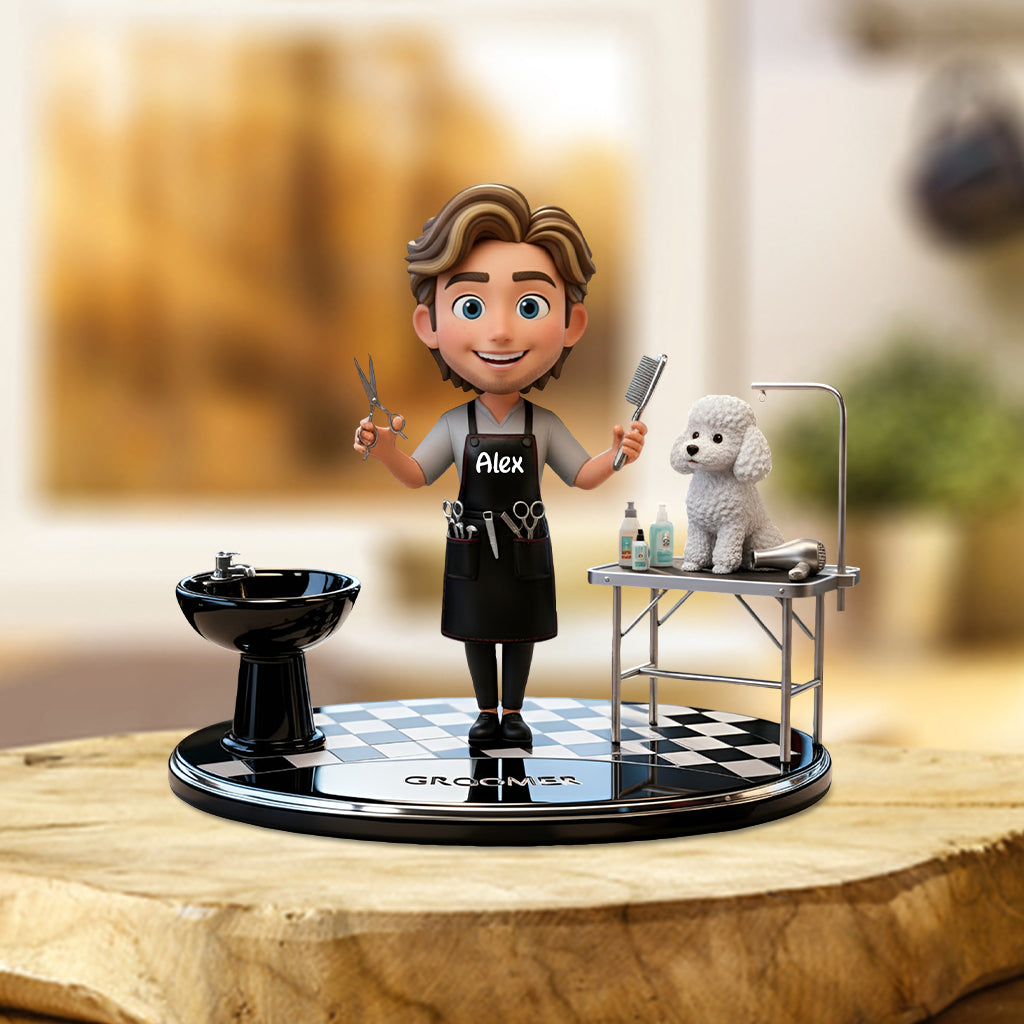 Groomers' Life - Personalized Dog Groomer Custom Shaped Acrylic Plaque