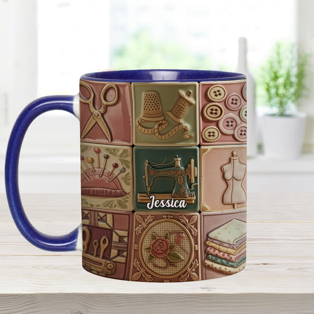 Love Sewing - Personalized Sewing Accent Mug