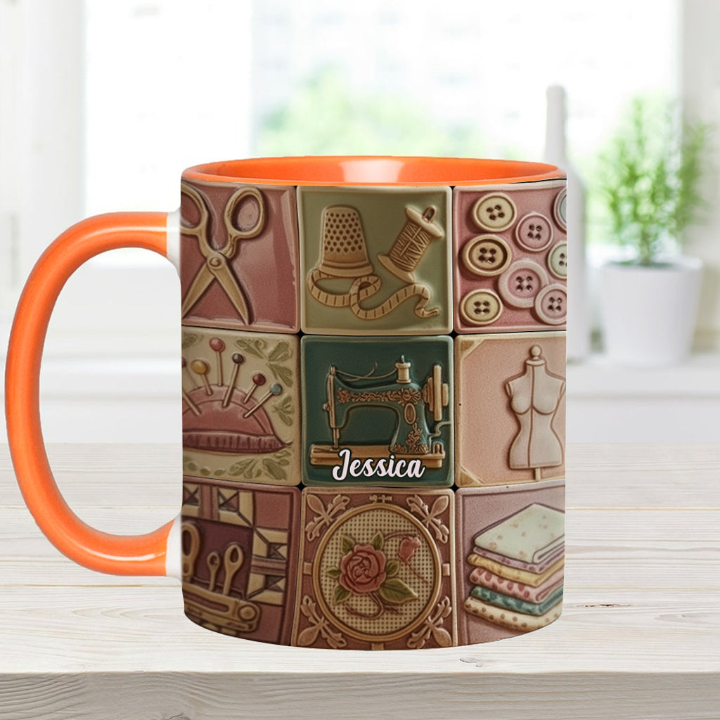 Love Sewing - Personalized Sewing Accent Mug