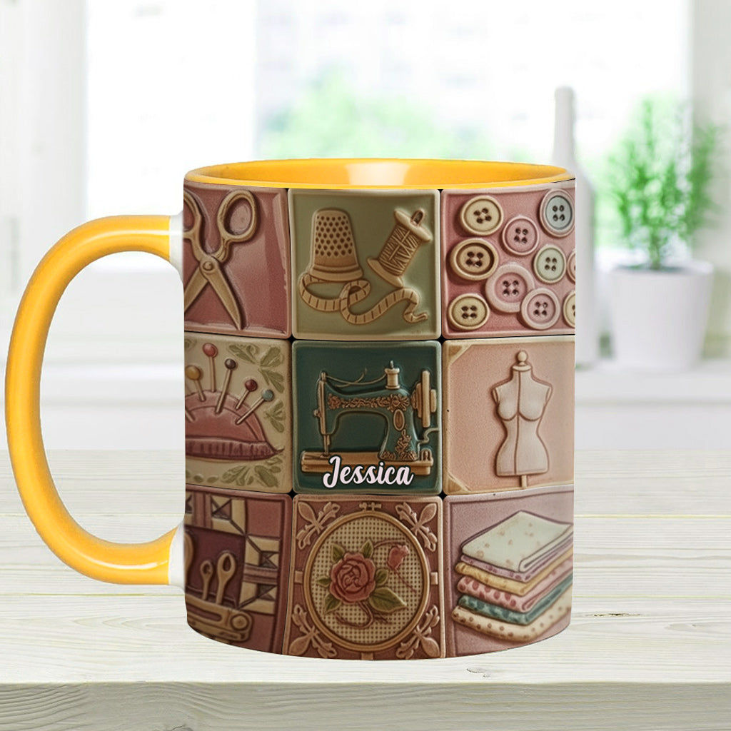 Love Sewing - Personalized Sewing Accent Mug