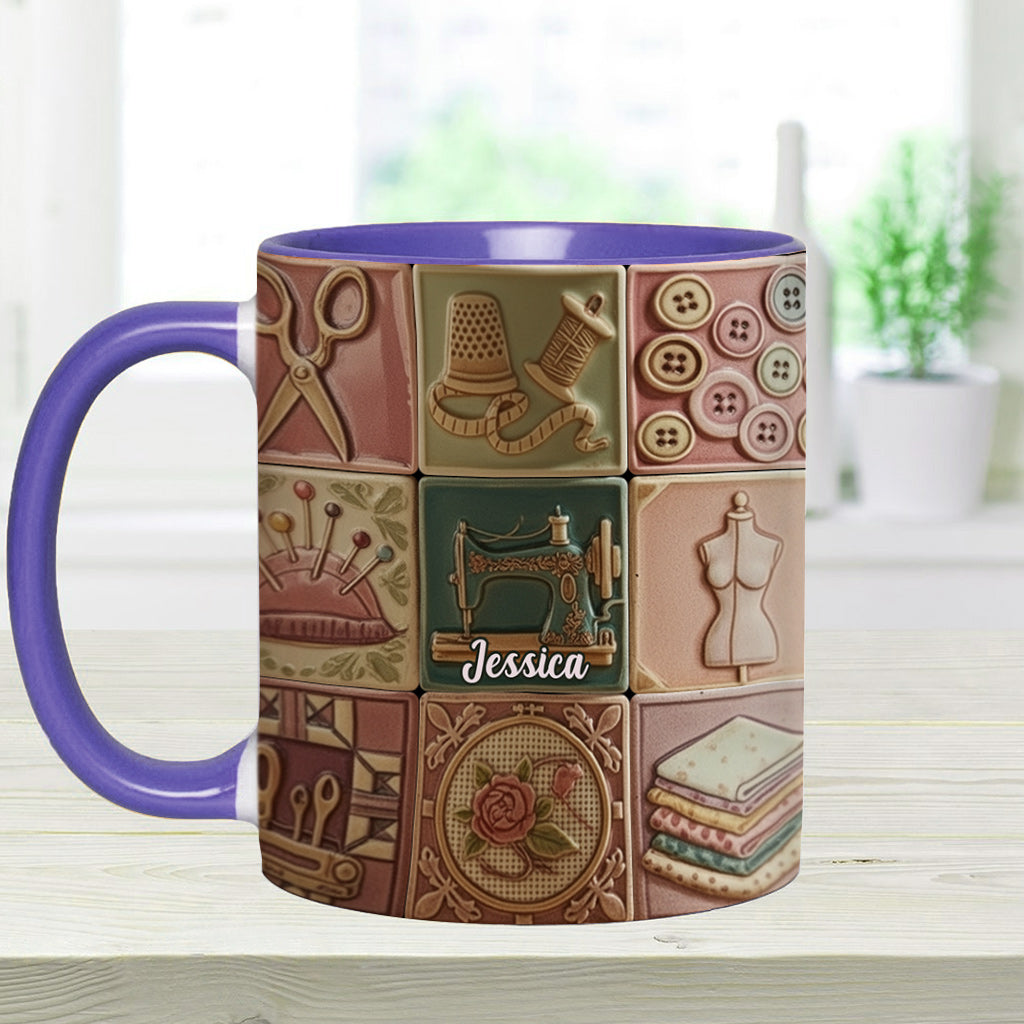 Love Sewing - Personalized Sewing Accent Mug