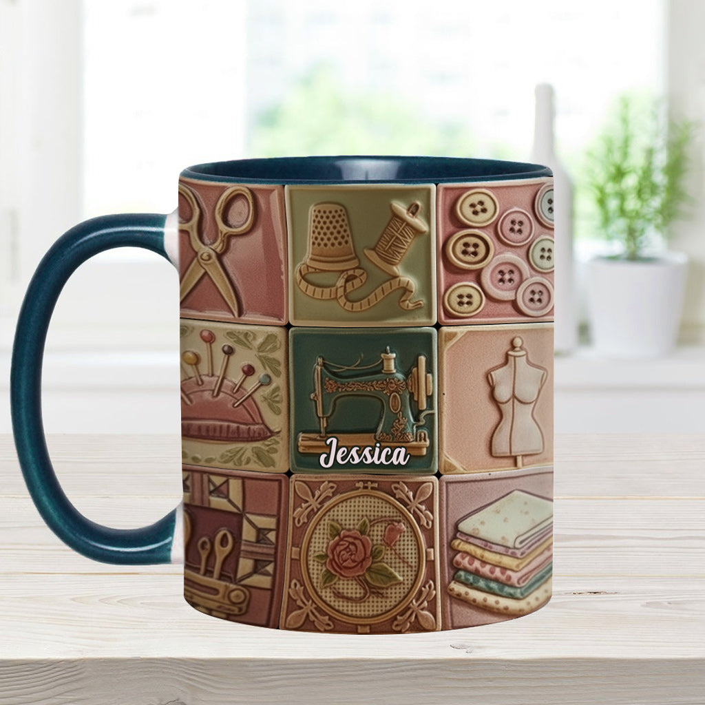 Love Sewing - Personalized Sewing Accent Mug