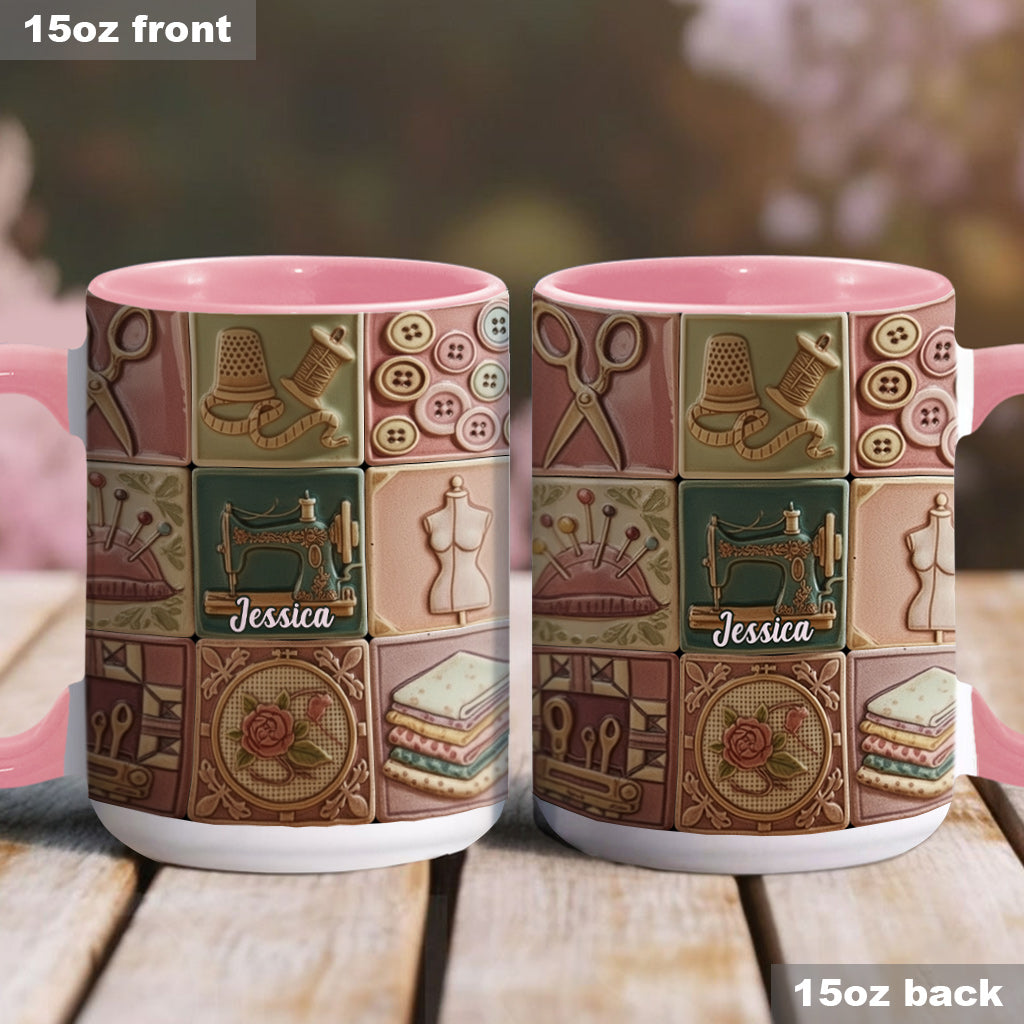 Love Sewing - Personalized Sewing Accent Mug