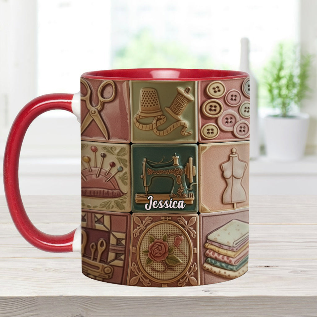 Love Sewing - Personalized Sewing Accent Mug