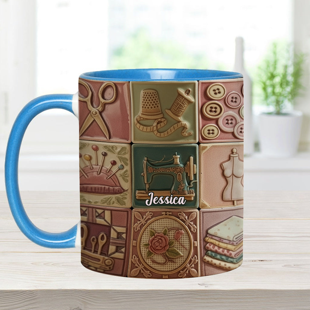 Love Sewing - Personalized Sewing Accent Mug