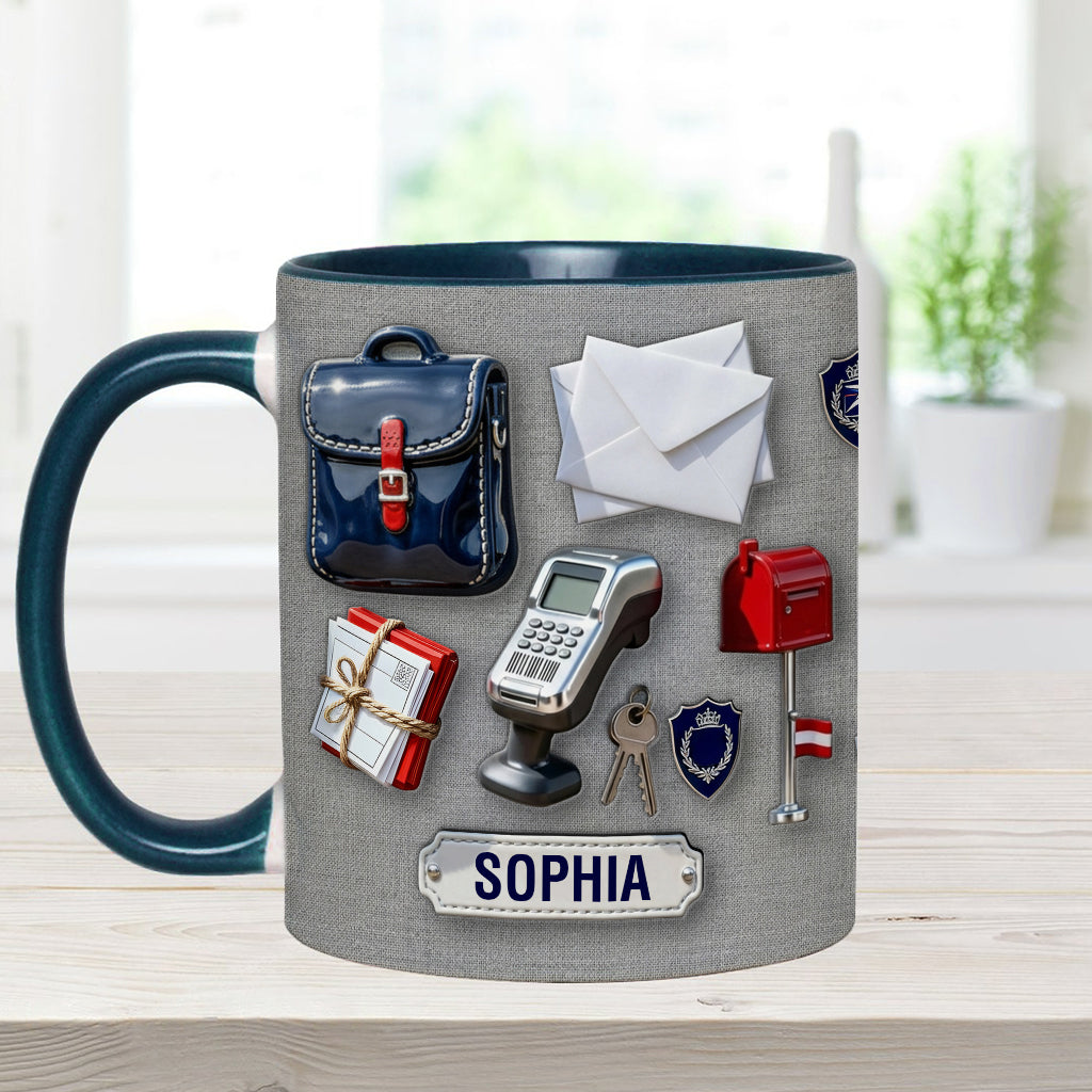 Der beste Postbote der Welt – Personalisierte Tasse und Untersetzer mit Postboten-Motiv