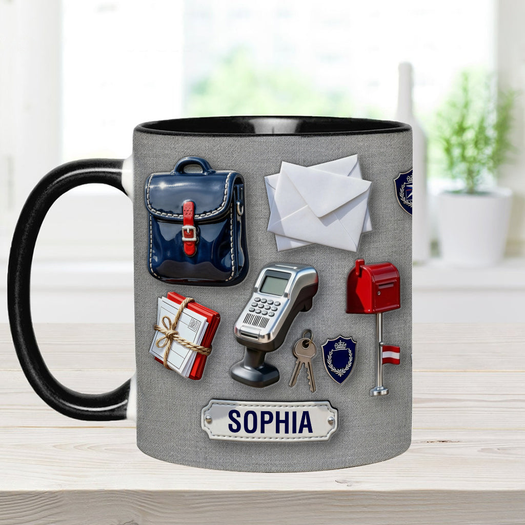 Der beste Postbote der Welt – Personalisierte Tasse und Untersetzer mit Postboten-Motiv
