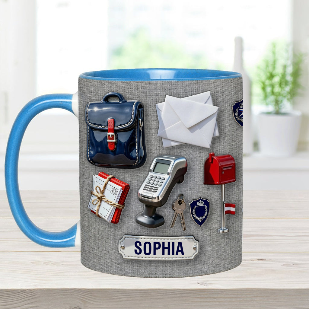 Der beste Postbote der Welt – Personalisierte Tasse und Untersetzer mit Postboten-Motiv