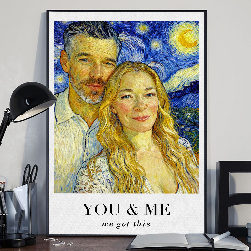 Van Gogh Wall Art - Personalized Couple Canvas And Poster