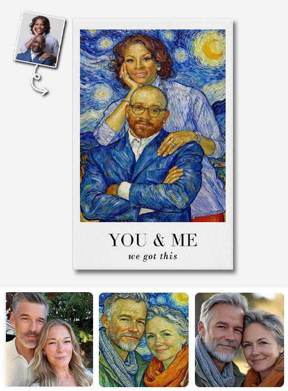 Van Gogh Wall Art - Personalized Couple Canvas And Poster