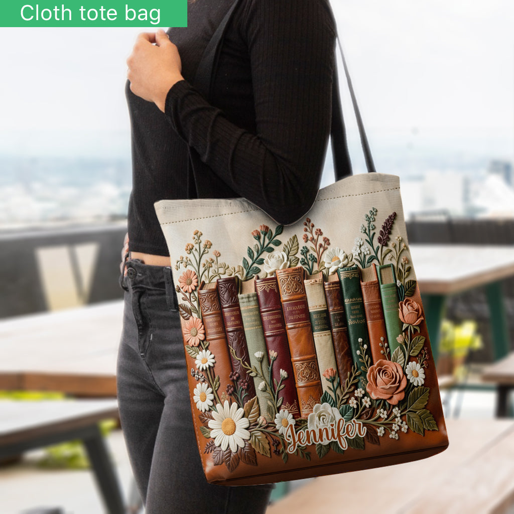 Just A Girl Who Loves Books - Personalized Book Tote Bag