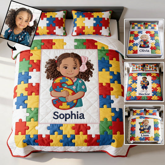 Autism Letter - Personalized Autism Awareness Bedding Set