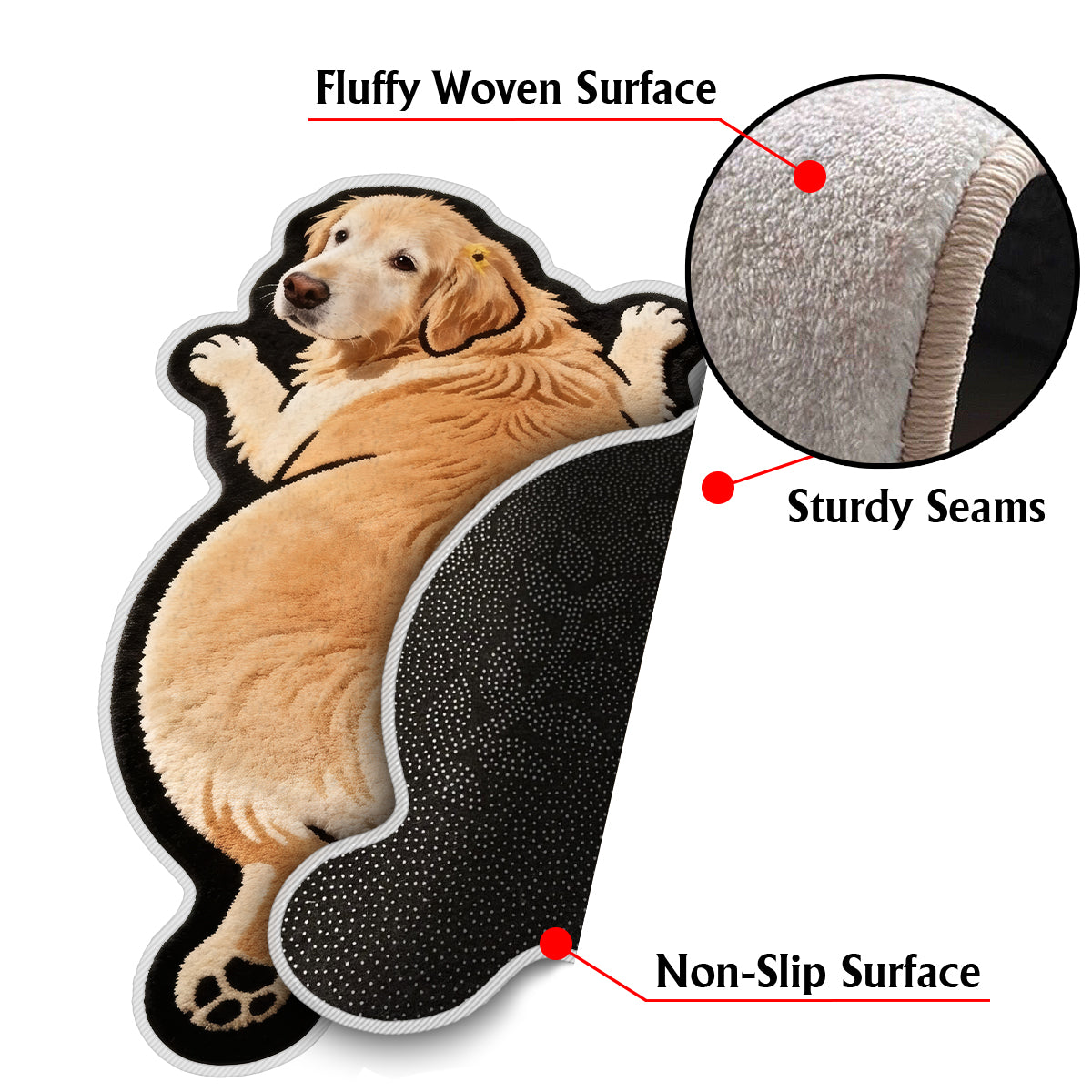 Dog Lovers - Personalized Dog Non-Slip Tufted Rug