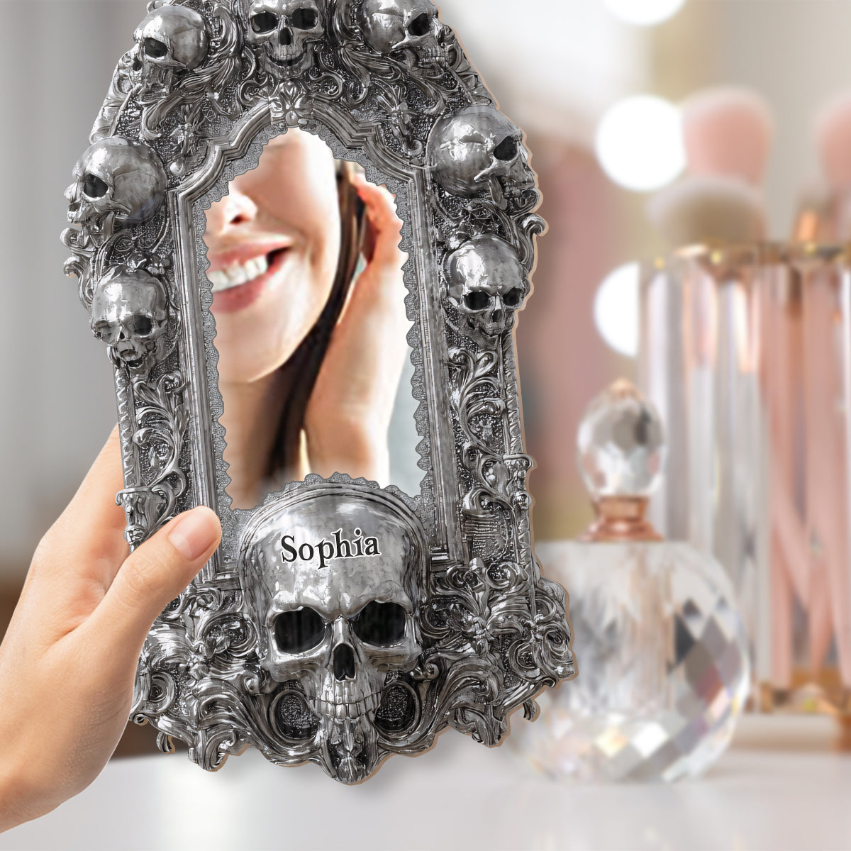 Skullgate Mirror - Personalized Skull Wall Hanging Mirror