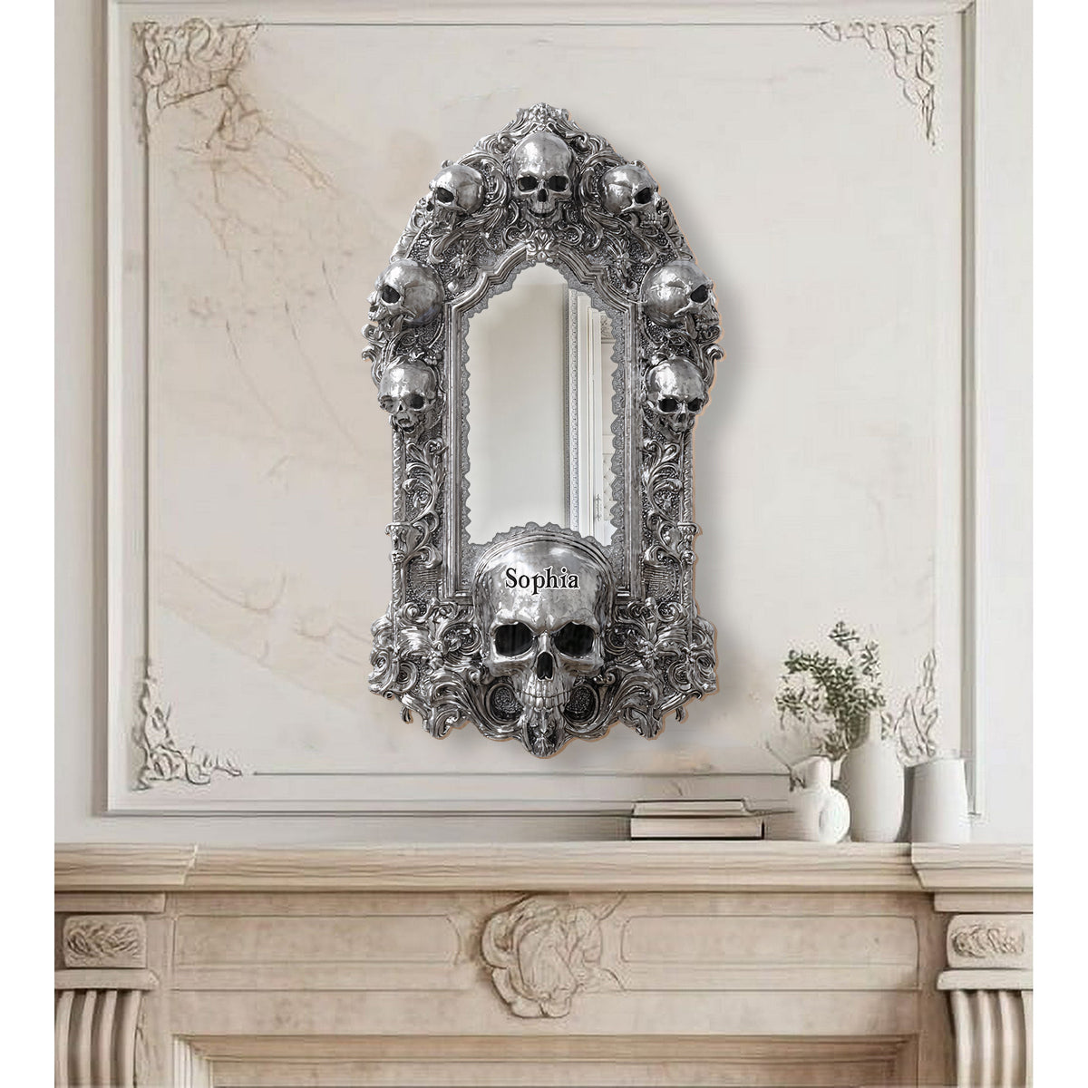 Skullgate Mirror - Personalized Skull Wall Hanging Mirror