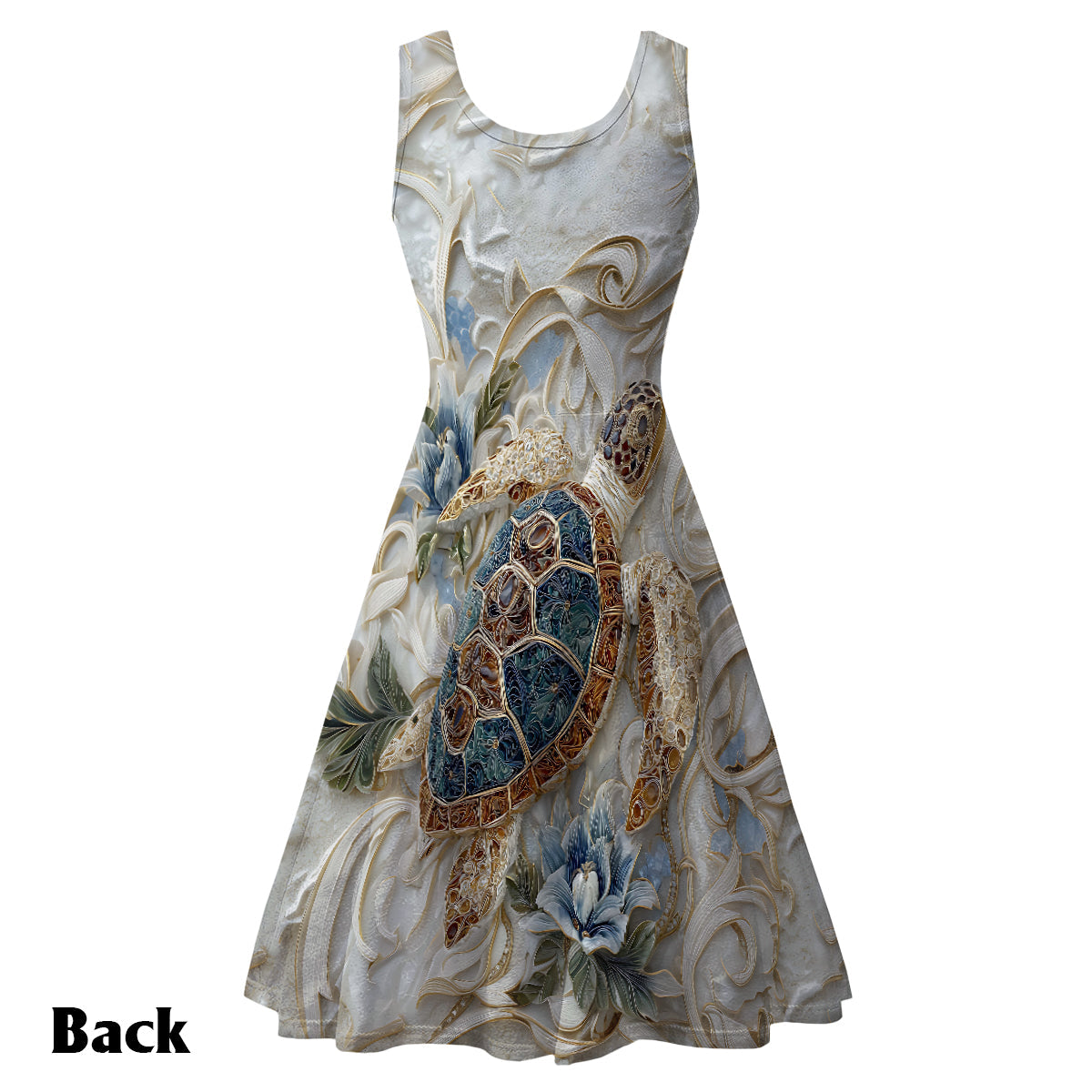 Turtle Lovers - Personalized Turtle Sleeveless Dress
