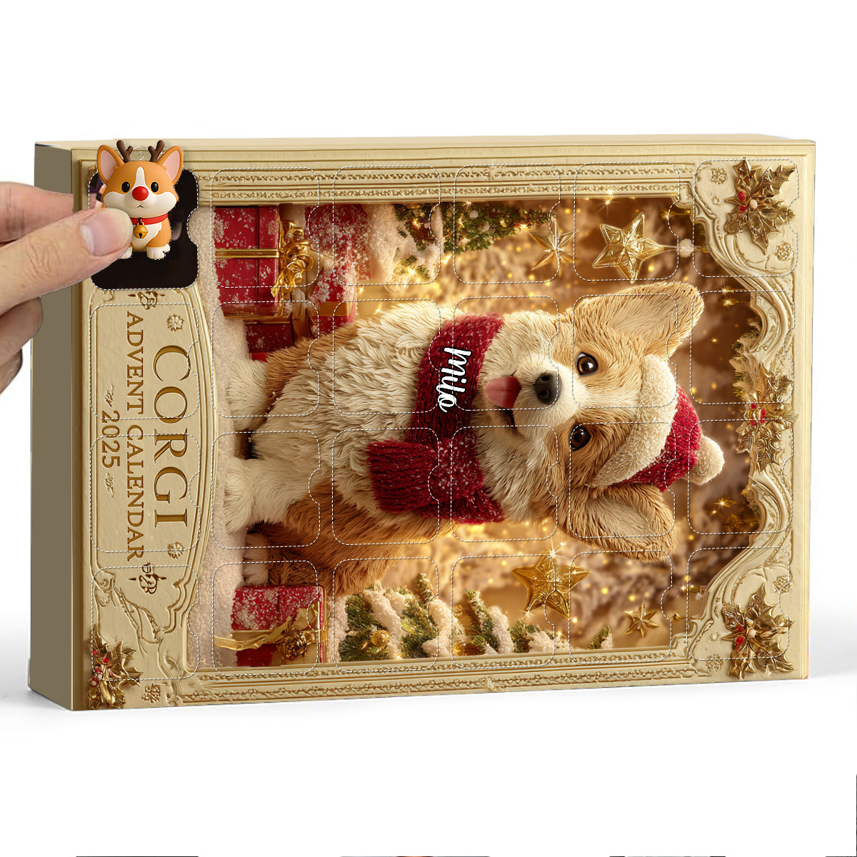 Liebe Corgis – Personalisierter Corgi-Adventskalender mit Ornamenten