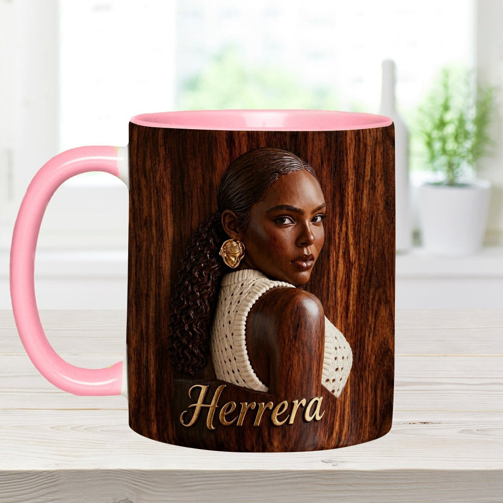 Afro Woman - Personalized African American Accent Mug & Coaster