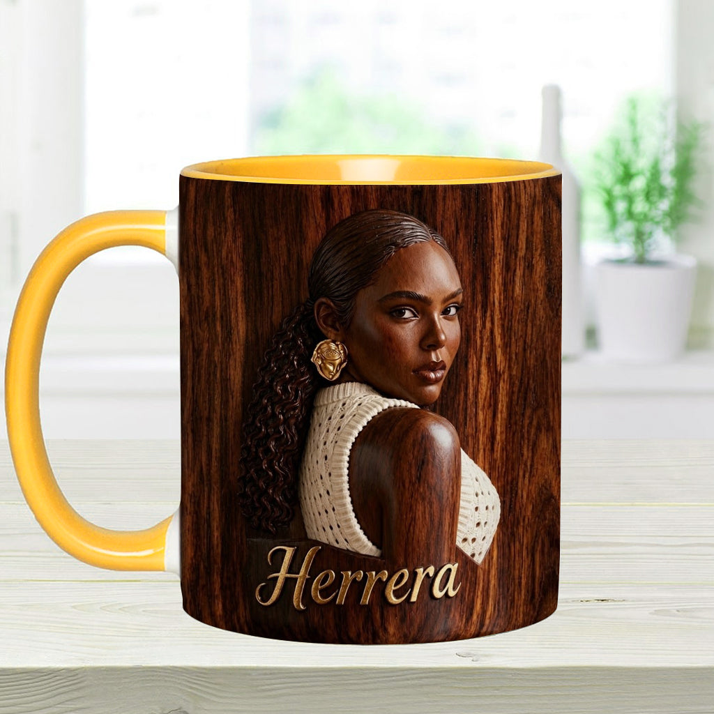 Afro Woman - Personalized African American Accent Mug & Coaster