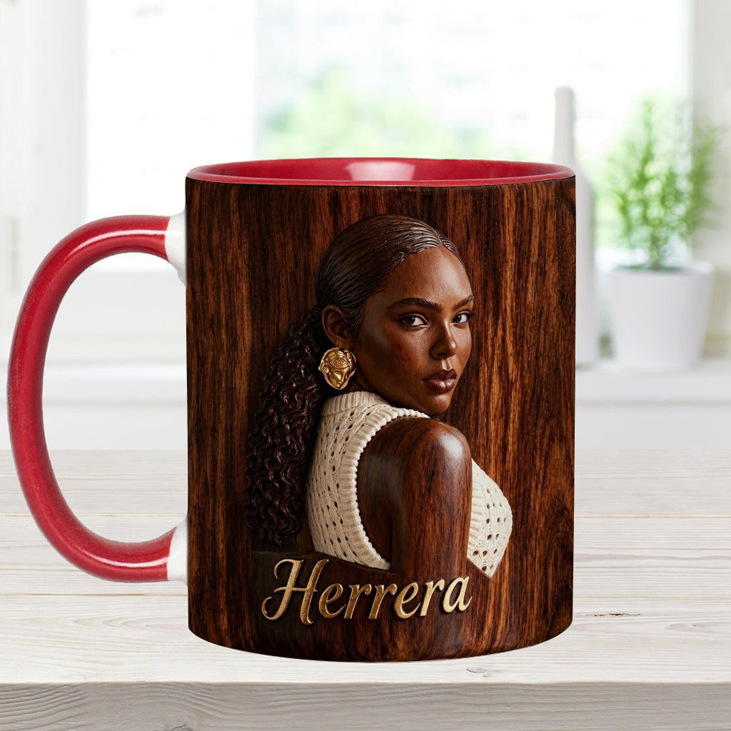 Afro Woman - Personalized African American Accent Mug & Coaster
