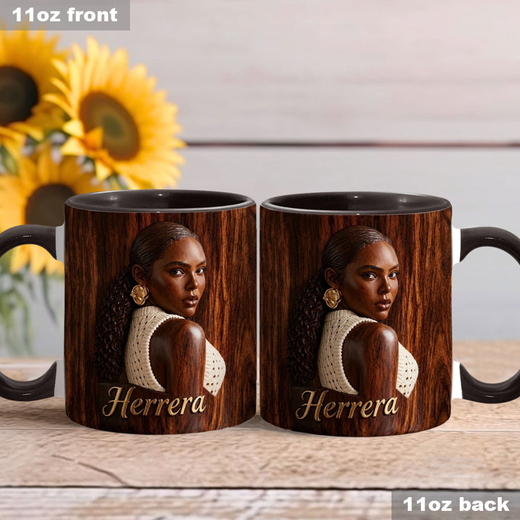 Afro Woman - Personalized African American Accent Mug & Coaster