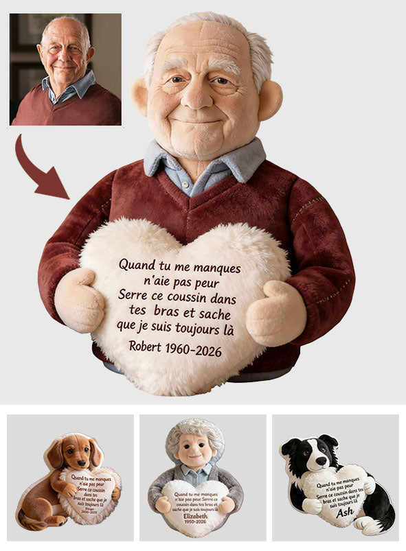 Persönlicher Gedenkbrief aus einem Foto - Almohada Conmemorativa Personalizada de Piel Sintética Premium