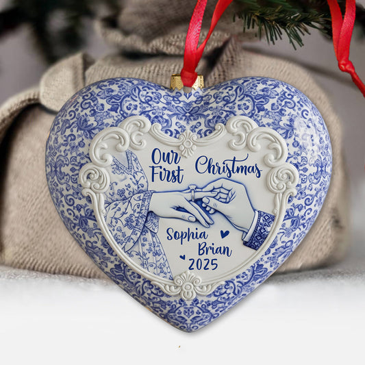 Our First Christmas - Personalized Couple Ornament