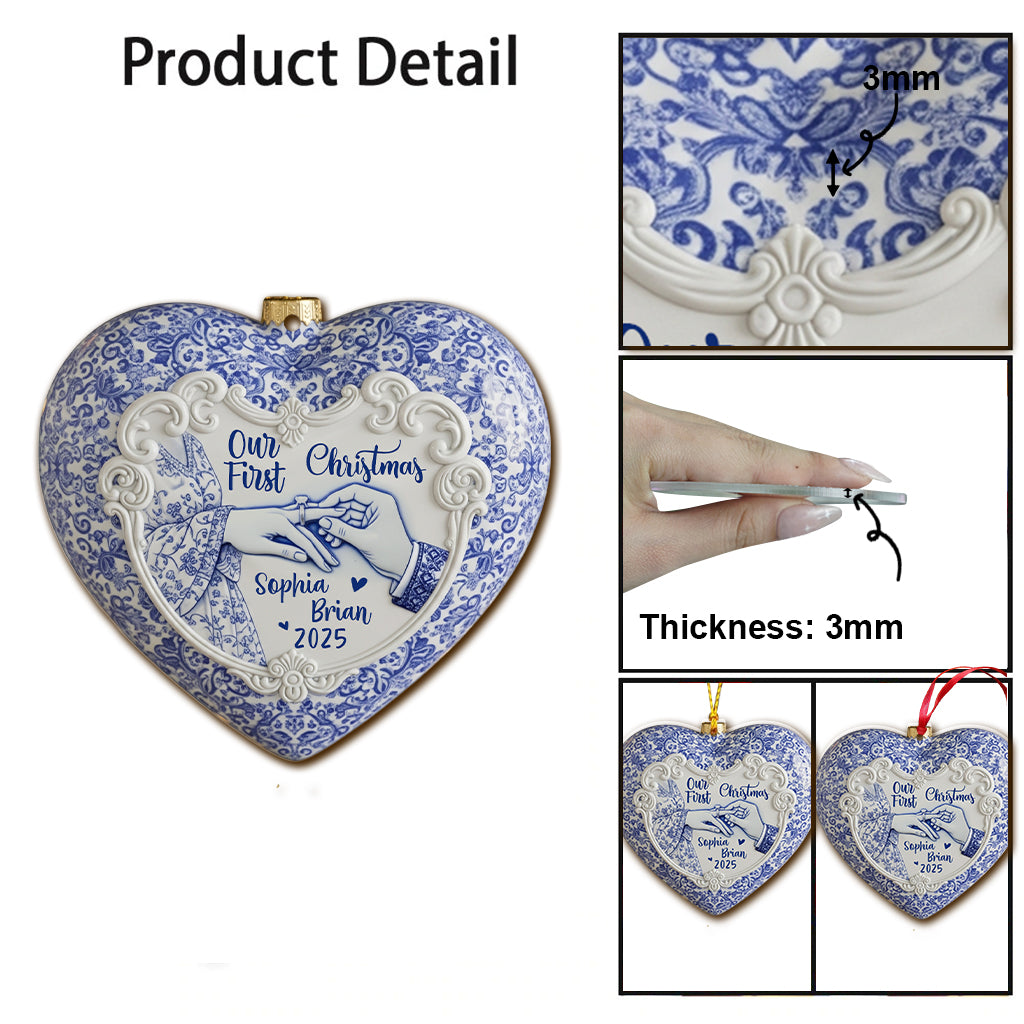 Our First Christmas - Personalized Couple Ornament