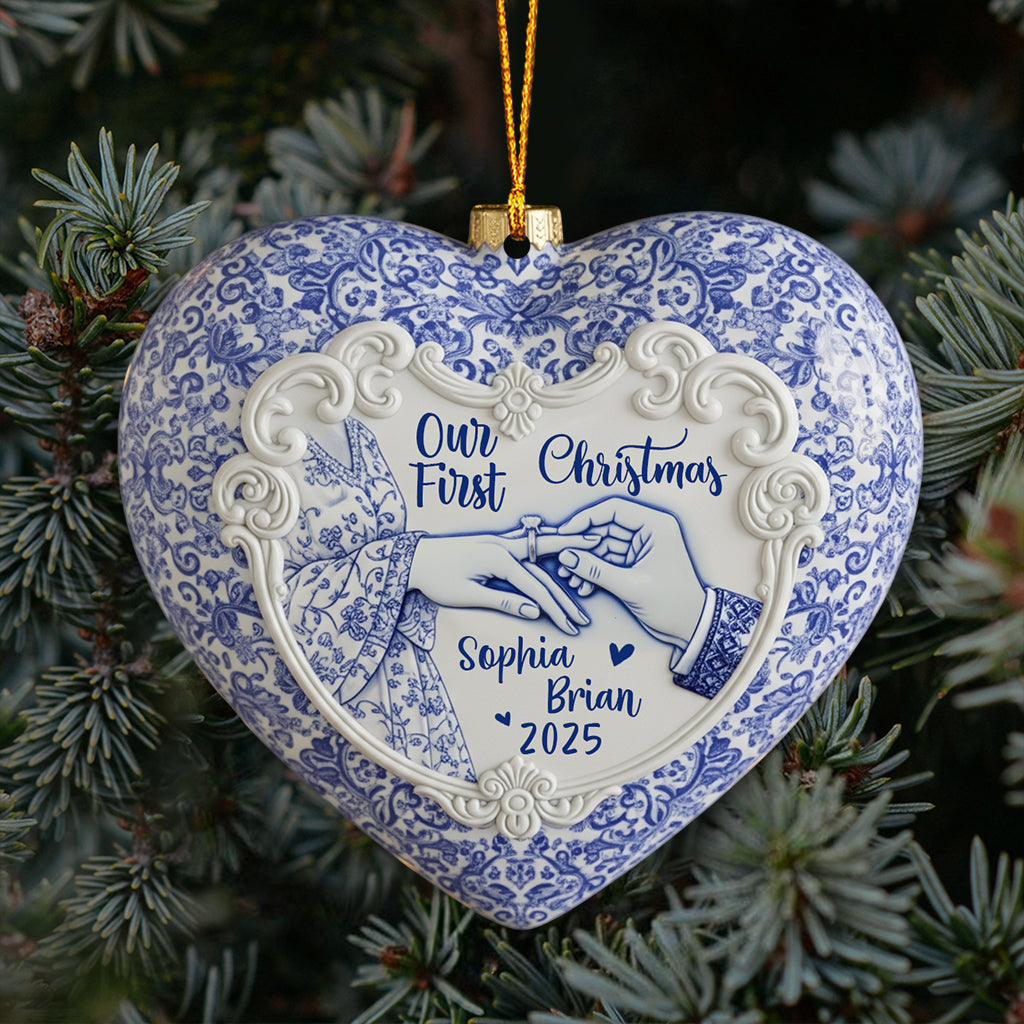 Our First Christmas - Personalized Couple Ornament