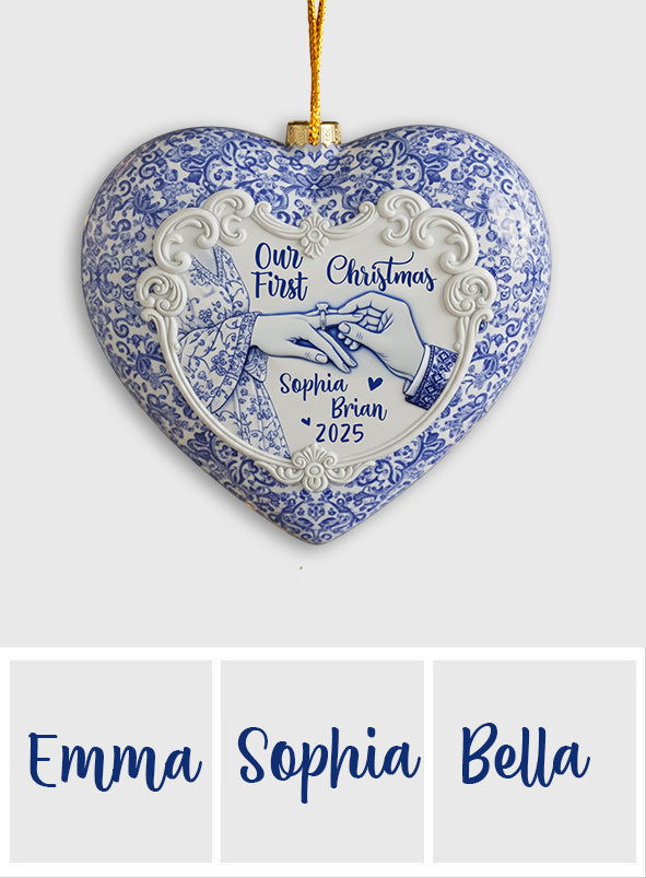 Our First Christmas - Personalized Couple Ornament