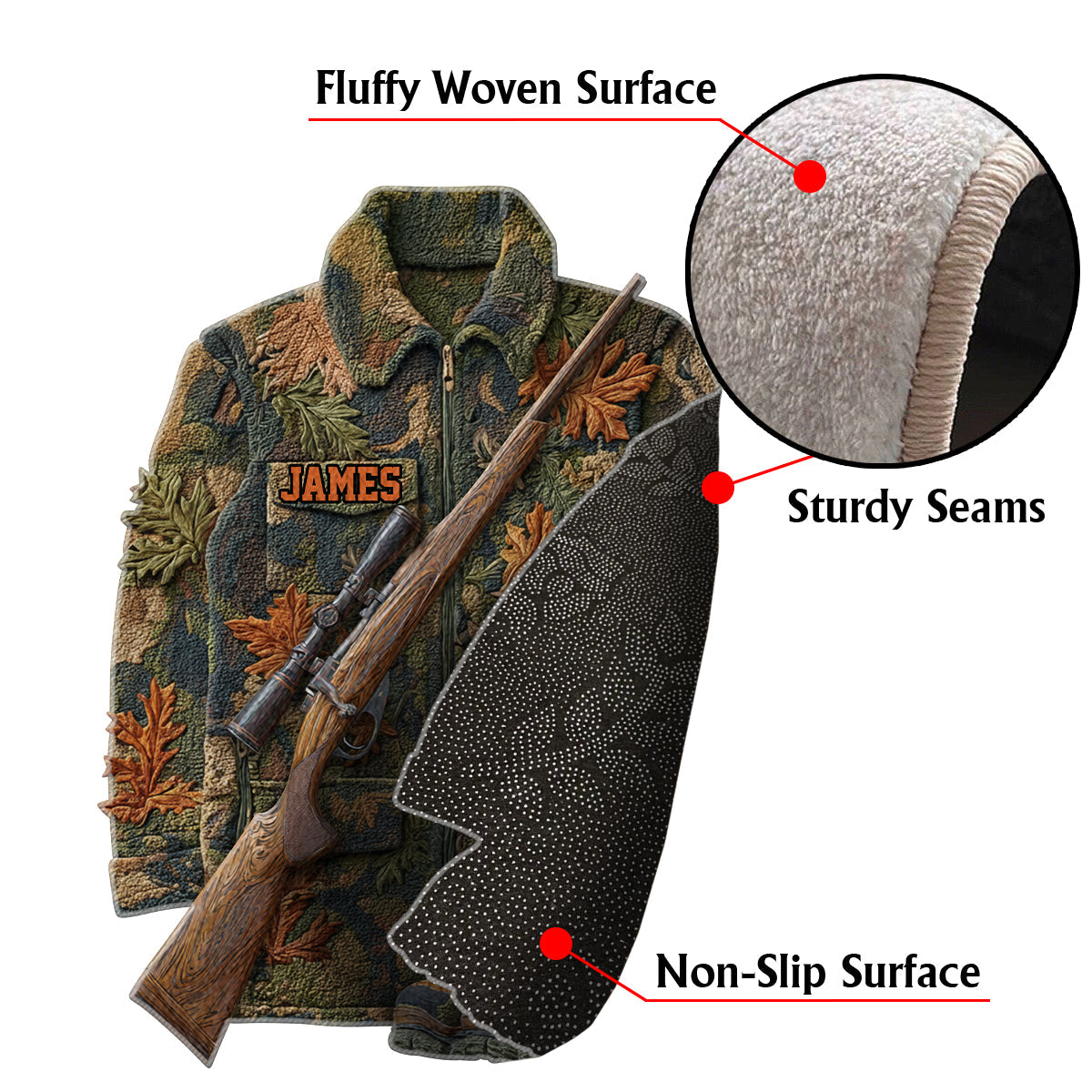 Love Hunting - Personalized Hunting Non-Slip Tufted Rug