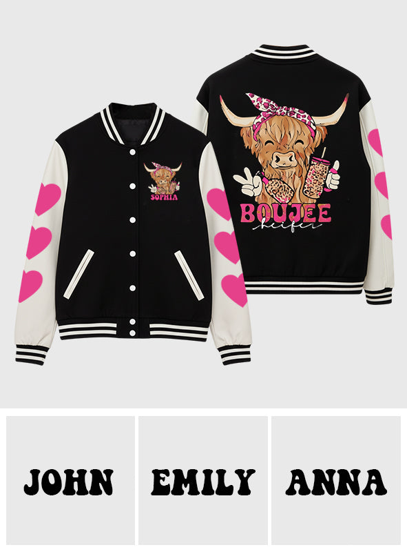 J'adore les vaches Highland - Veste universitaire personnalisée avec motif vache Highland