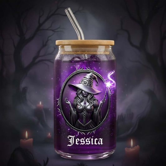 Beautiful Witch - Personalized Witch Can Glass