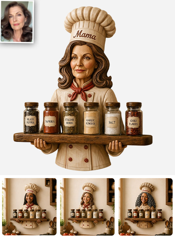 Love Cooking - Personalized Cooking Wooden Floating Shelf