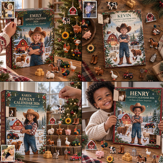 24 Tage der Überraschungen - Personalisierter Bauern-Adventskalender mit 3D-Sammelobjekten