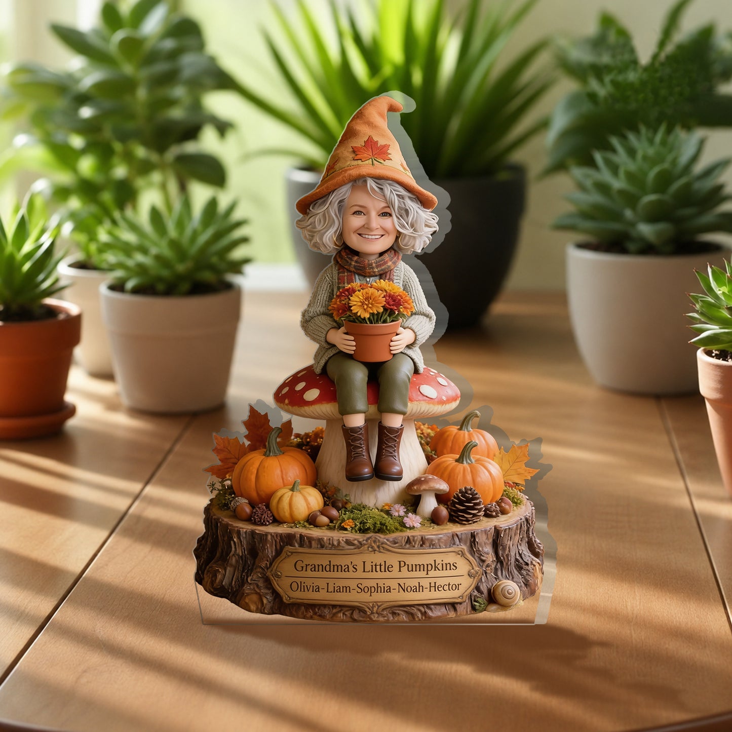 Daffodil Gnome - Personalized Grandma 2-Side Printed Acrylic Plaque